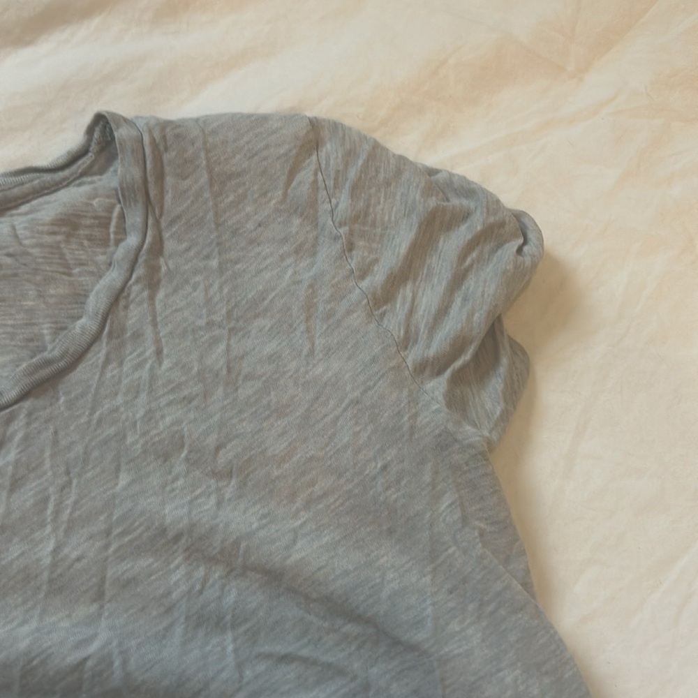 J. Crew Heather Gray Vintage Cotton Tee - Picture 2 of 3